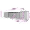vidaXL Outdoor Dog Kennel with Roof Silver 2x14x2.5 m Galvanised Steel