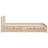 vidaXL Bed Frame without Mattress 120x190 cm Small Double Solid Wood Pine