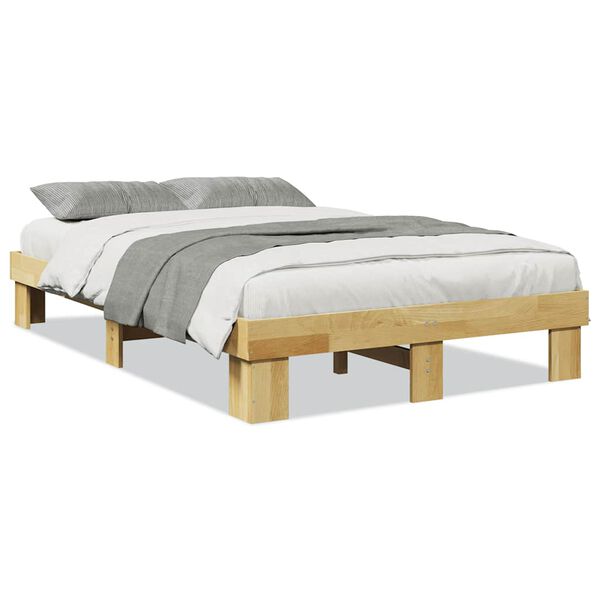 vidaXL Bed Frame without Mattress 120x200 cm Solid Wood Oak