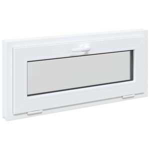 vidaXL Basement Window RISOR 90 x 40 cm PVC and Glass White