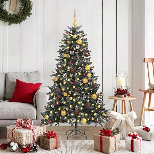 vidaXL Artificial Christmas Tree with 150 LEDs with Stand Green 150 cm