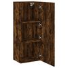 vidaXL TV Wall Cabinet Smoked Oak 40.5x30x102 cm Engineered Wood