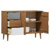 vidaXL Sideboard MOLDE Brown 113x40x80 cm Solid Wood Pine