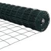 vidaXL Fence with Posts Green 1 x 25 m Steel