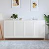 vidaXL Cabinet Doors Louvred Design 4 pcs White 99.3x59.4 cm Solid Wood Pine