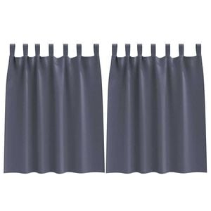 vidaXL Blackout Curtains with Rings 2 pcs Anthracite 140 x 140 cm
