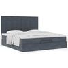 vidaXL Ottoman Bed with Mattresses Dark Grey 180x200cm Velvet
