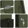 vidaXL Parcel Drop Box Olive green 44.5 x 29 x 110.5 cm Steel