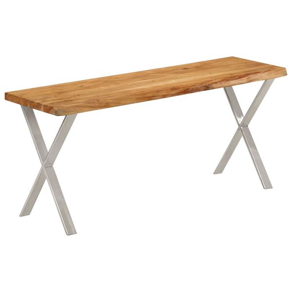 vidaXL Bench with Live Edge 105 cm Solid Wood Acacia