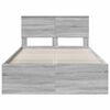 vidaXL Bed Frame Grey Sonoma 120 x 190 cm Engineered wood