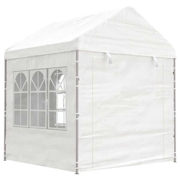 vidaXL Gazebo with Roof White 8.92x2.28x2.69 m Polyethylene