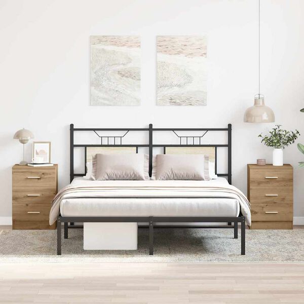 vidaXL Bedside Cabinets 2 pcs Artisan Oak 38x35x55 cm Engineered Wood