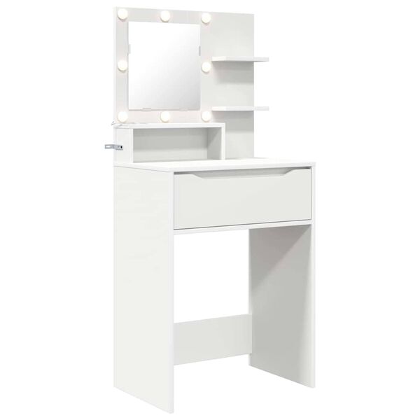 vidaXL Bedroom Dressing Tables with Drawer White 80 x 39.6 x 135 cm