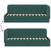 vidaXL Corner Bed Frame with Headboard Dark Green 80 x 200 cm Velvet