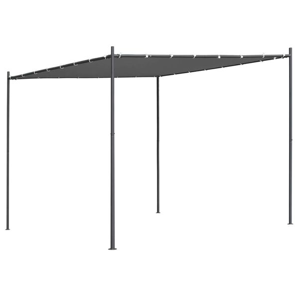 vidaXL Gazebo with Slanted Roof 300x300x257 cm Anthracite 180 g/m&sup2;