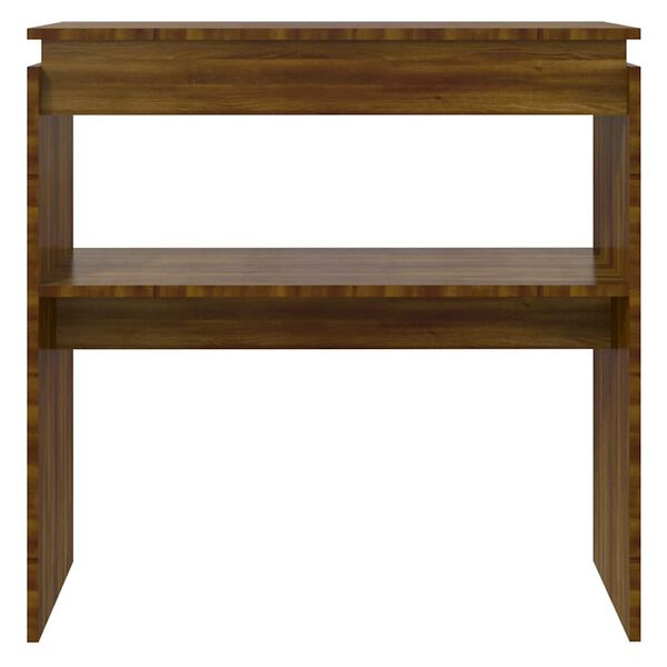 vidaXL Console Table Brown Oak 80x30x80 cm Engineered Wood