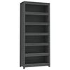 vidaXL Book Cabinet Grey 80x35x183 cm Solid Wood Pine