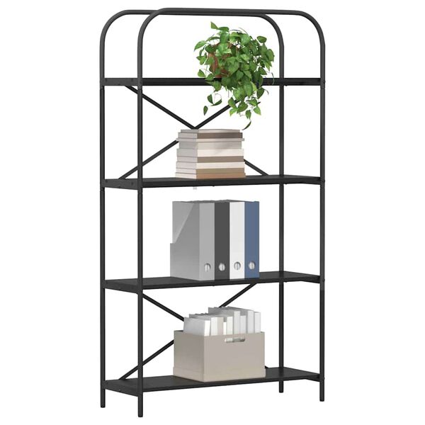 vidaXL Bookshelf Black Oak 80 x 30 x 146 cm Engineered wood