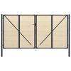 vidaXL Fence Gate Steel and Spruce Wood 408x200 cm