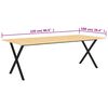 vidaXL Table Top 220x100x2.5 cm Solid Wood Pine