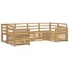 vidaXL Outdoor Sofa Set 6 pcs White Solid Acacia Wood