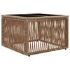 vidaXL Garden Table Beige and Black 55 x 55 x 37 cm