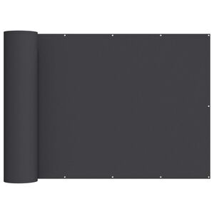 vidaXL Balcony Privacy Screen 1.2 x 15 m Fabric with PU Coated Black