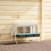 vidaXL Chicken Nesting Box 3 Compartments with Legs Galvanised Steel