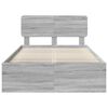 vidaXL Bed Frame Grey Sonoma 120 x 190 cm Solid Pine Wood