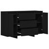 vidaXL Sideboard with Drawer Black 120 x 41 x 75 cm Engineered Wood