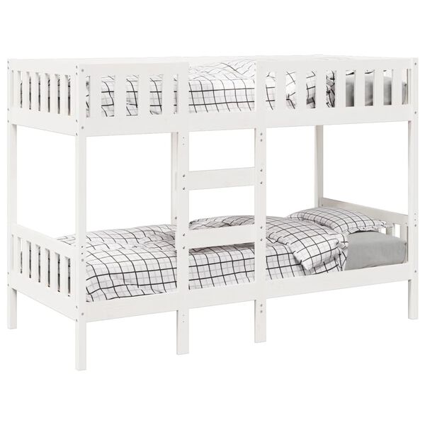 vidaXL Bunk Bed White 90x190 cm Solid Wood Pine