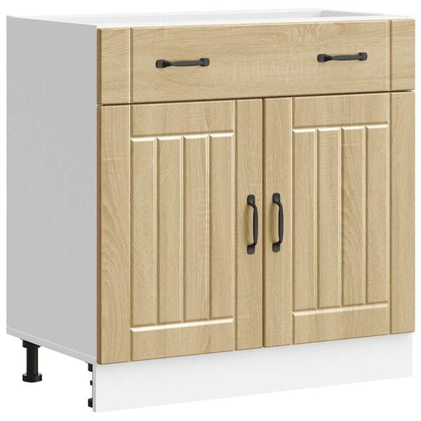 vidaXL Kitchen Base Cabinet Lucca Sonoma Oak Engineered Wood