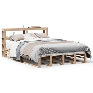 vidaXL Bed Frame without Mattress 120x190 cm Small Double Solid Wood Pine