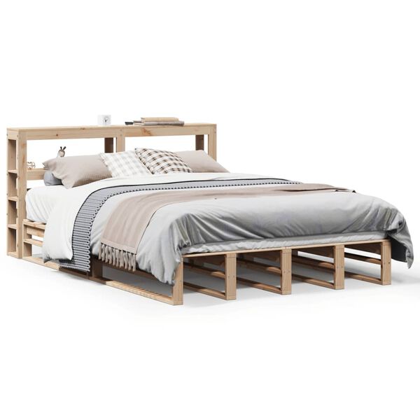 vidaXL Bed Frame without Mattress 120x190 cm Small Double Solid Wood Pine