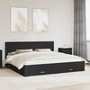 vidaXL Bed Frame Black and Silver 200 x 200 cm Engineered Wood