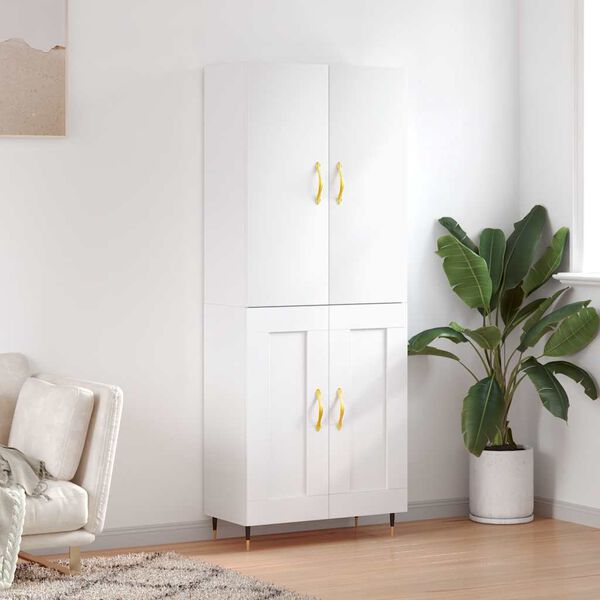 vidaXL Highboard White 69.5x34x180 cm Engineered Wood