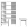 vidaXL Shoe Cabinet with Shelf 2 pcs White Engineered Wood