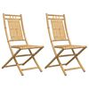 vidaXL Folding Chairs 2 pcs 46x66x99 cm Bamboo