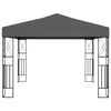 vidaXL Gazebo with LED String Lights 3x3 m Anthracite Fabric