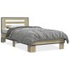 vidaXL Bed Frame without Mattress Sonoma Oak 75x190 cm Small Single