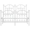 vidaXL Metal Bed Frame without Mattress with Footboard White 120x190cm