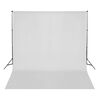 vidaXL Backdrop Cotton without Stand White 300x300 cm