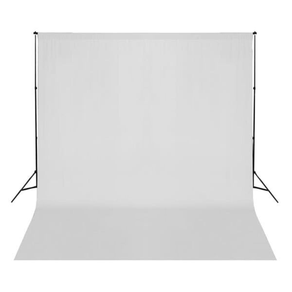 vidaXL Backdrop Cotton without Stand White 300x300 cm