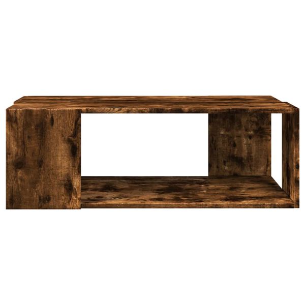 vidaXL Coffee Table Smoked Oak 89.5x48x30 cm Engineered Wood