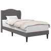 vidaXL Bed Frame with Headboard Grey 90 x 190 cm Faux Leather