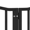 vidaXL Dog Gate with Door Foldable 15 Panels Black 750 cm Poplar Wood