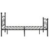 vidaXL Bed Frame without Mattress with Slatted Base Black Metal 160x200 cm