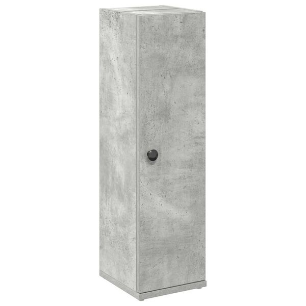 vidaXL Bathroom Cabinet with Roll Holder Concrete Grey 20.5x22x72 cm
