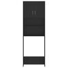 vidaXL Washing Machine Cabinet Set Black Engineered Wood