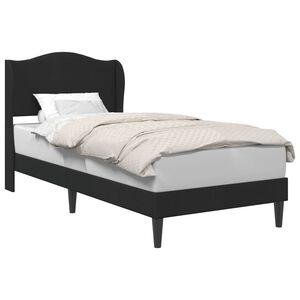 vidaXL Bed Frame with Headboard Black 90 x 190 cm Velvet
